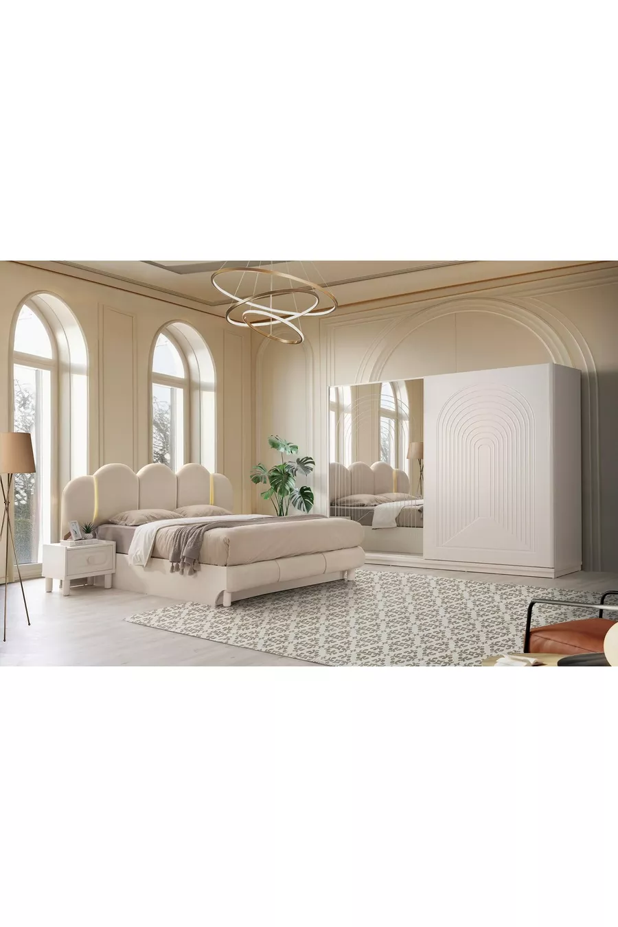 Ensemble de chambre à coucher Bakou en MDF