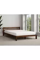 Lit en bois massif cm X cm Couleur noyer bois naturel