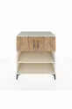 Commode Kronos 3 étagères 2 portes Pierre de Lune-Épicéa