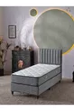 Ezgi Ensemble 3 pièces pour une personne (Sommier + Tête de lit + Matelas) (Lin Gris)