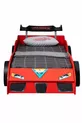 Bed op wielen, Speedy bed met opberglade en windscherm op wielen - Rood