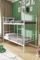 Lits superposés Tekno compatibles avec matelas, métal blanc détachable