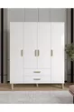 Möbel Güneş Bohem 4-türiger Schrank, komplett aus MDF