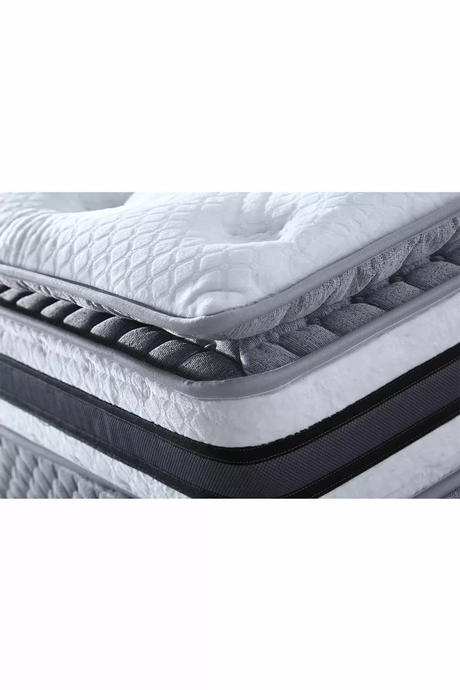 Matelas Ultra Orthopédique Şehrazat avec Ressorts Ensachés et Tissu en Plume de Lapin