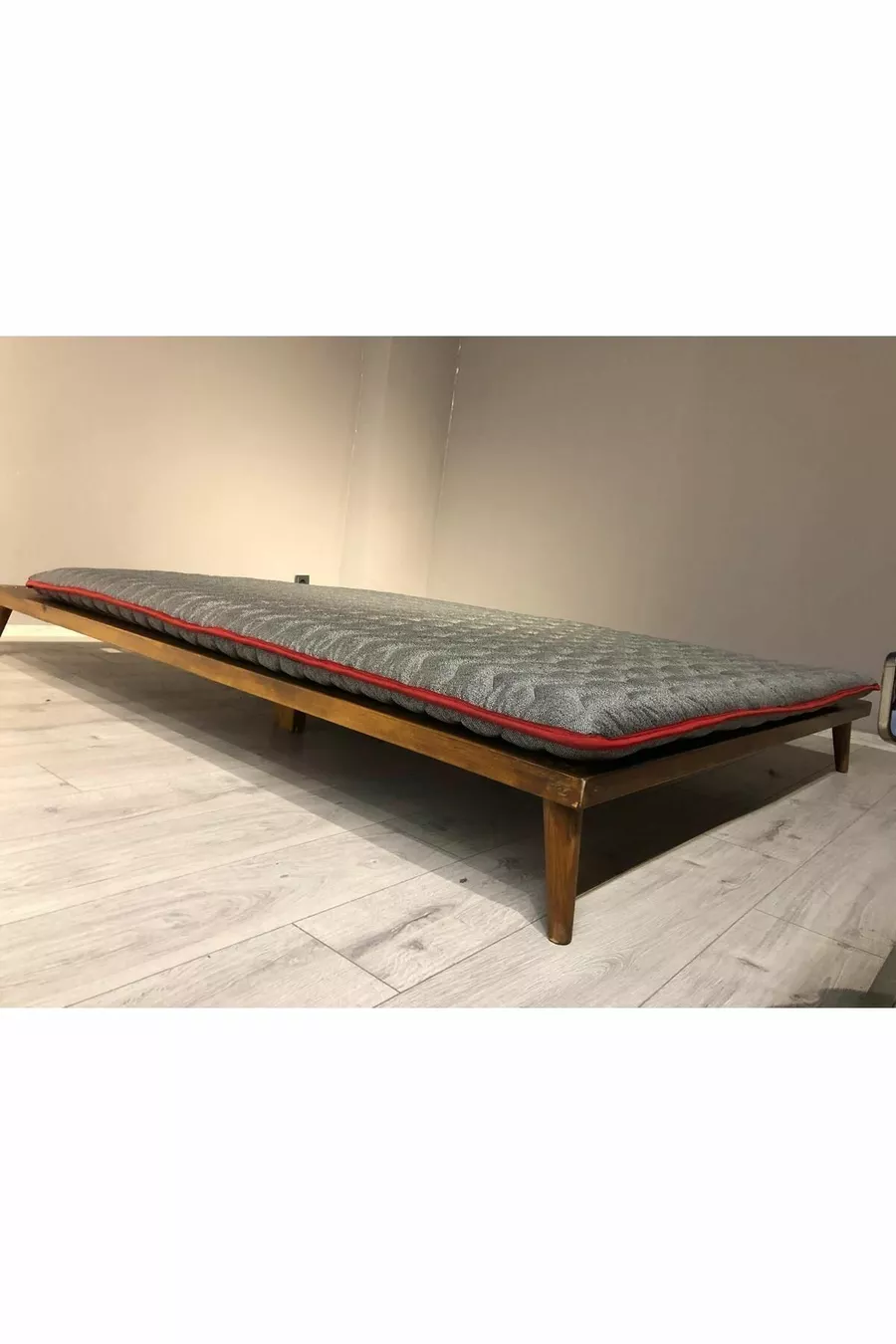 Lit d'invité pliant double avec poignées, portable, pour hôtel, dortoir, maison de vacances, matelas et mousse *