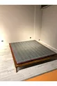 Lit d'invité pliant double avec poignées, portable, pour hôtel, dortoir, maison de vacances, matelas et mousse *