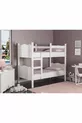 Lit superposé double en MDF avec profil, blanc, séparables