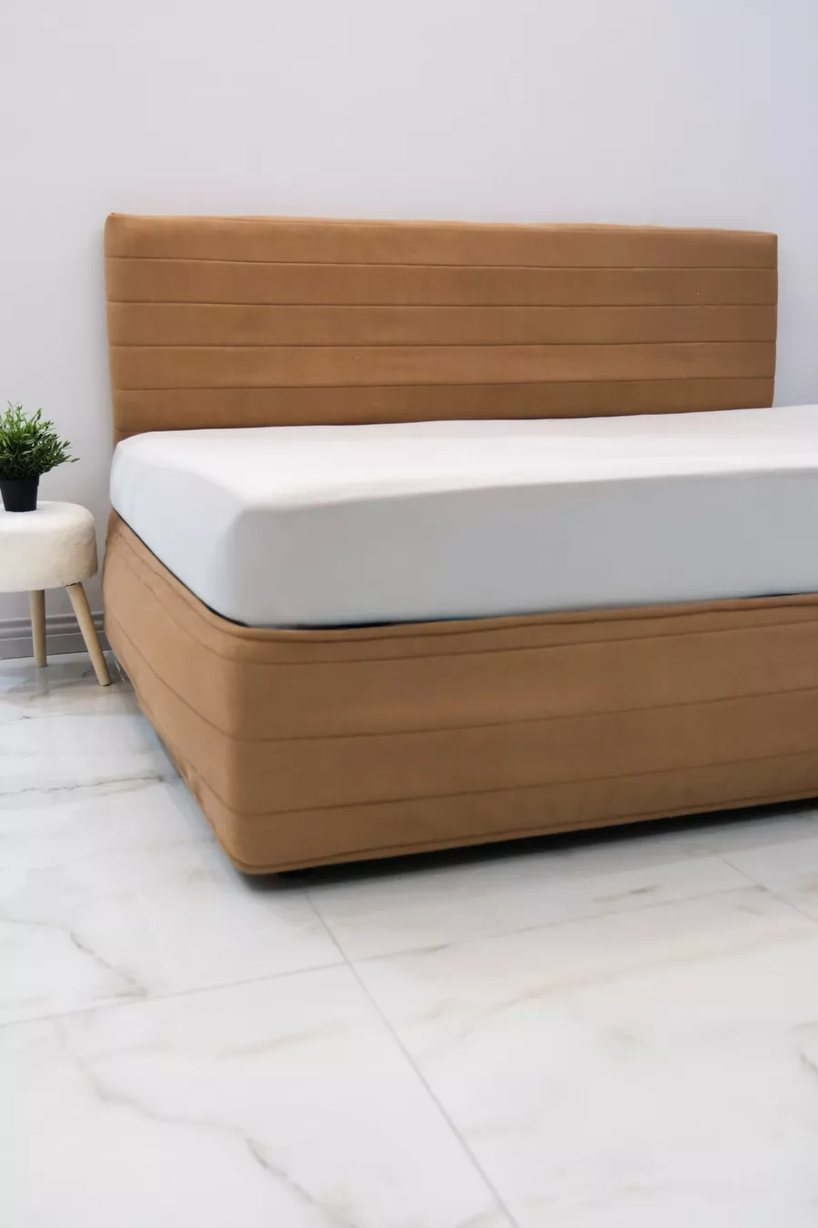 Bed Base Headboard Cover - Horse Hair Quilted Fabric (Size Options)