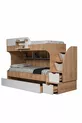 Lits superposés Aura avec tiroirs pour enfants - 2 matelas Comfort