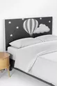 Housse de tête de lit pour lit coffre de chambre d'enfant avec ballons gris