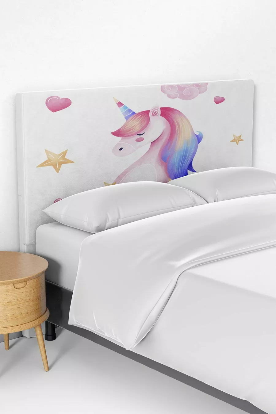 Paars Pegasus Patroon Kinderkamer Bedbodem Hoofdbordhoes