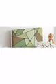 Housse de tête de lit de base Chambre d'adolescent Tons verts Motif géométrique