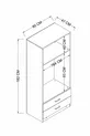 Armoire à vêtements Yaman  cm pin de l'Atlantique avec 2 portes et 2 tiroirs - Garde-robe