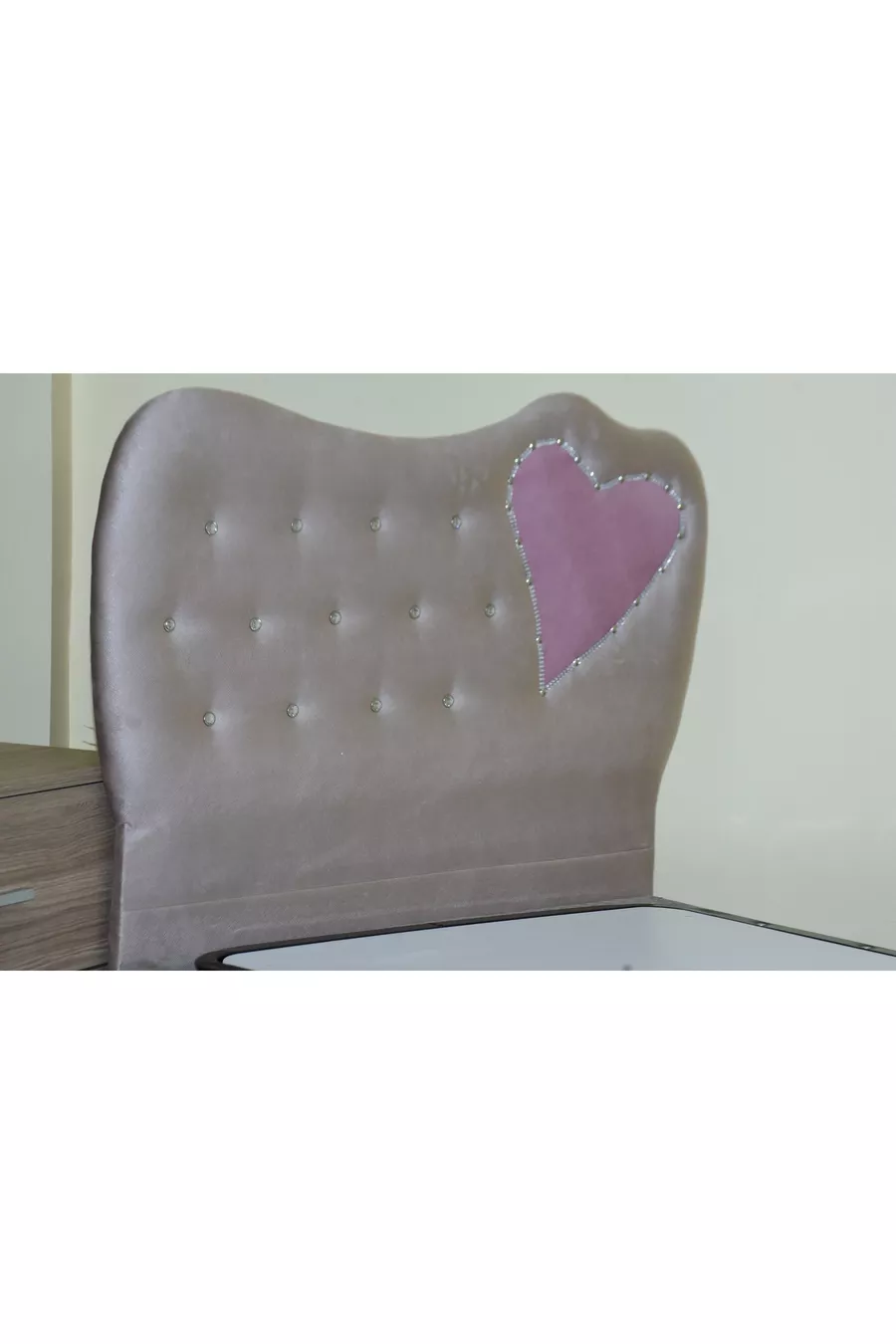 Titolo *cm Tessuto in Pile di Cavallo RIMOVIBILE Fatta a Mano con Cuori Rosa Pieni