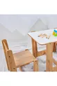Set de table et chaises d'activités en bois Montessori pour enfants de 2 à 4 ans (1 table + 2 chaises)