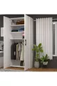 Armoire Retro-9 à 3 étagères et 2 portes avec poignées, blanc