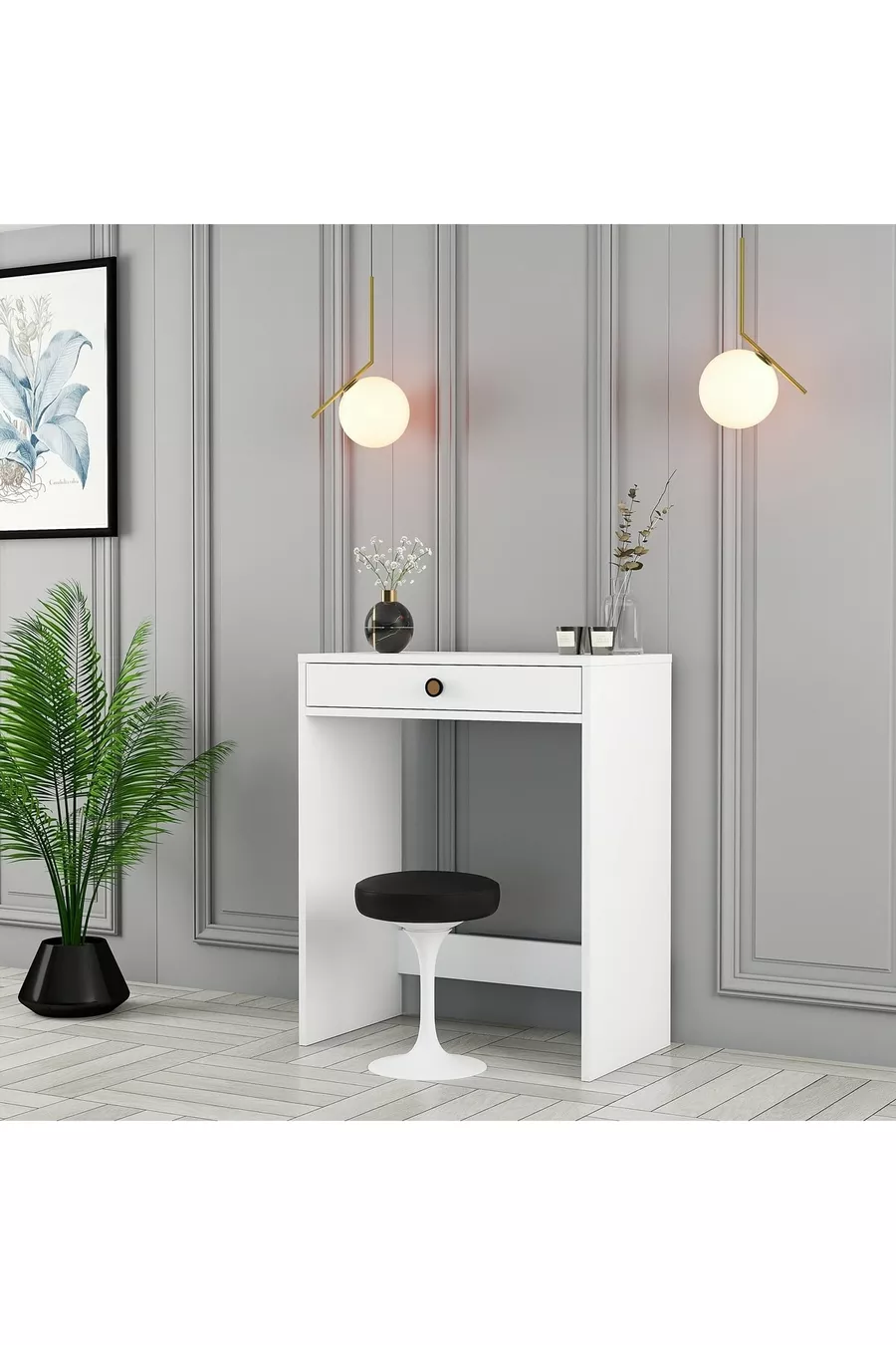 Lissabon Mini Make-up Tafel Dressoir - Wit