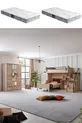 Lits superposés, Ensemble de chambre pour jeunes Polo avec bureau, lit superposé en noyer, armoire à 3 portes, 2 matelas Comfort
