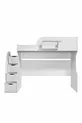 Lits superposés, Litera avec Armoire et Bureau, Blanc 1 Matelas Comfort