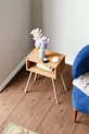 Table de chevet avec étagères sur pieds en bois - Pin Atlantique