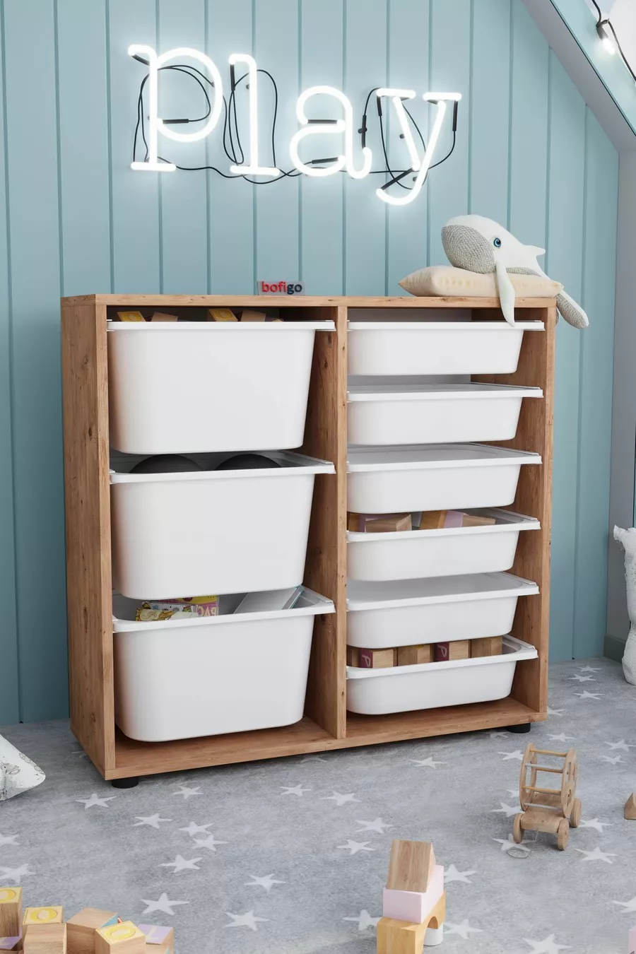 9 Mand Kast Multifunctionele Kast Speelgoedkast Çağla Çam