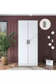Armoire Rani  à 2 portes et 2 étagères, blanche