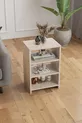 Table de chevet à 4 étagères pour chambre à coucher, table de chevet avec compartiments, table de chevet de chevet - Travertin