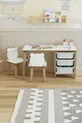 Kids Table and Chair Set-3 Basket Work and Activity Table-Dry-Erase Surface-2 Panda Chairs
