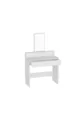 Luna White Modern Design Vanity Table with Drawer and Mirror - Luna