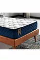 Lit une place en plumes d'oie avec tissu tricoté bleu