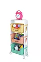 3-laags Speelgoedkast, Speelgoed Organizer, Speelgoedkast met Mand
