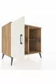 Commode Kronos à 2 étagères avec une porte en pin-pierre d'agate / Anthracite