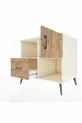 Commode Kronos 2 étagères avec un tiroir et une porte seule Pierre de lune-Pin