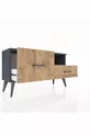 Commode Arges à une étagère et 2 tiroirs Anthracite-Pin
