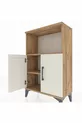 Arges Cabinet 2-Shelf 2-Door Pine-Marble