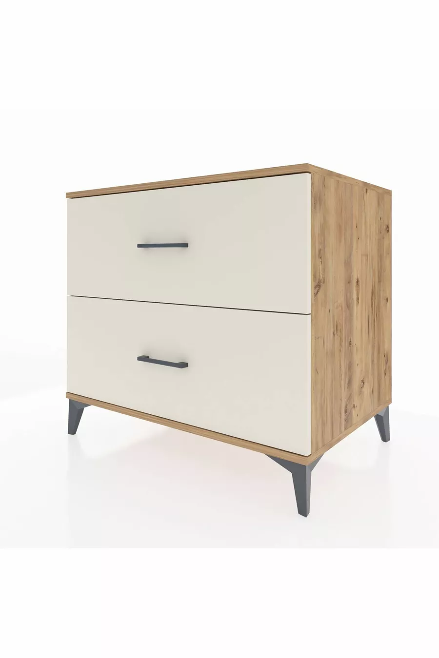 Kronos Dresser 2-Drawer Pine-Onyx