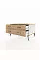 Commode Kronos 4 étagères Pierre de Lune-Pin