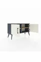 Arges Dresser with 2 Shelves and 2 Doors Anthracite-Ash/ Pine