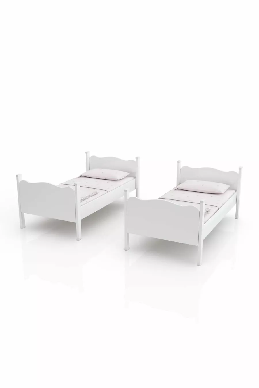 Lit superposé Cozy avec échelle amovible cm (panneau MDF porteur - 2 options de couleur)