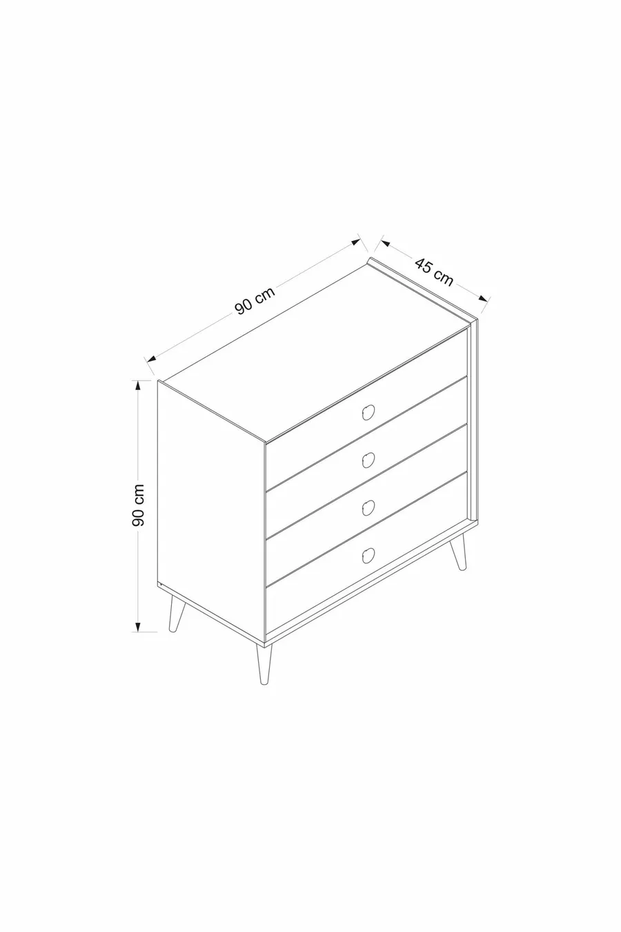 Mitra Commode - Blanc/Artisan