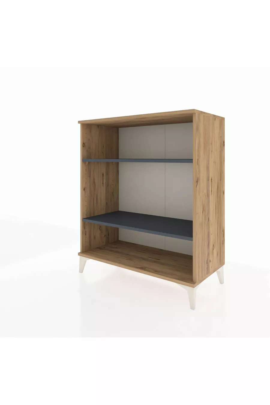 Commode Hyperion 2 étagères Pin-Anthracite