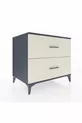 Commode Kronos 2 tiroirs Anthracite-Pierre d'ardoise