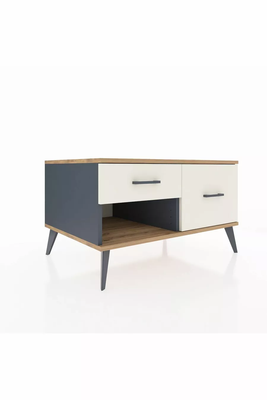 Kronos Dresser 2 Drawer Anthracite-Pine/Aytaşı