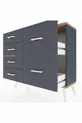 Commode Arges 6 tiroirs Anthracite-Sapin/Anthracite