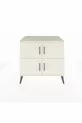 Commode Kronos 2 étagères 4 portes Pierre de lune-Pierre de lune/Anthracite