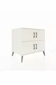 Commode Kronos 2 étagères 4 portes Pierre de lune-Pierre de lune/Anthracite