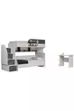 Bunk Bed, Aura Bunk Bed Bed Table 3-Door Wardrobe + 2 Comfort Mattresses