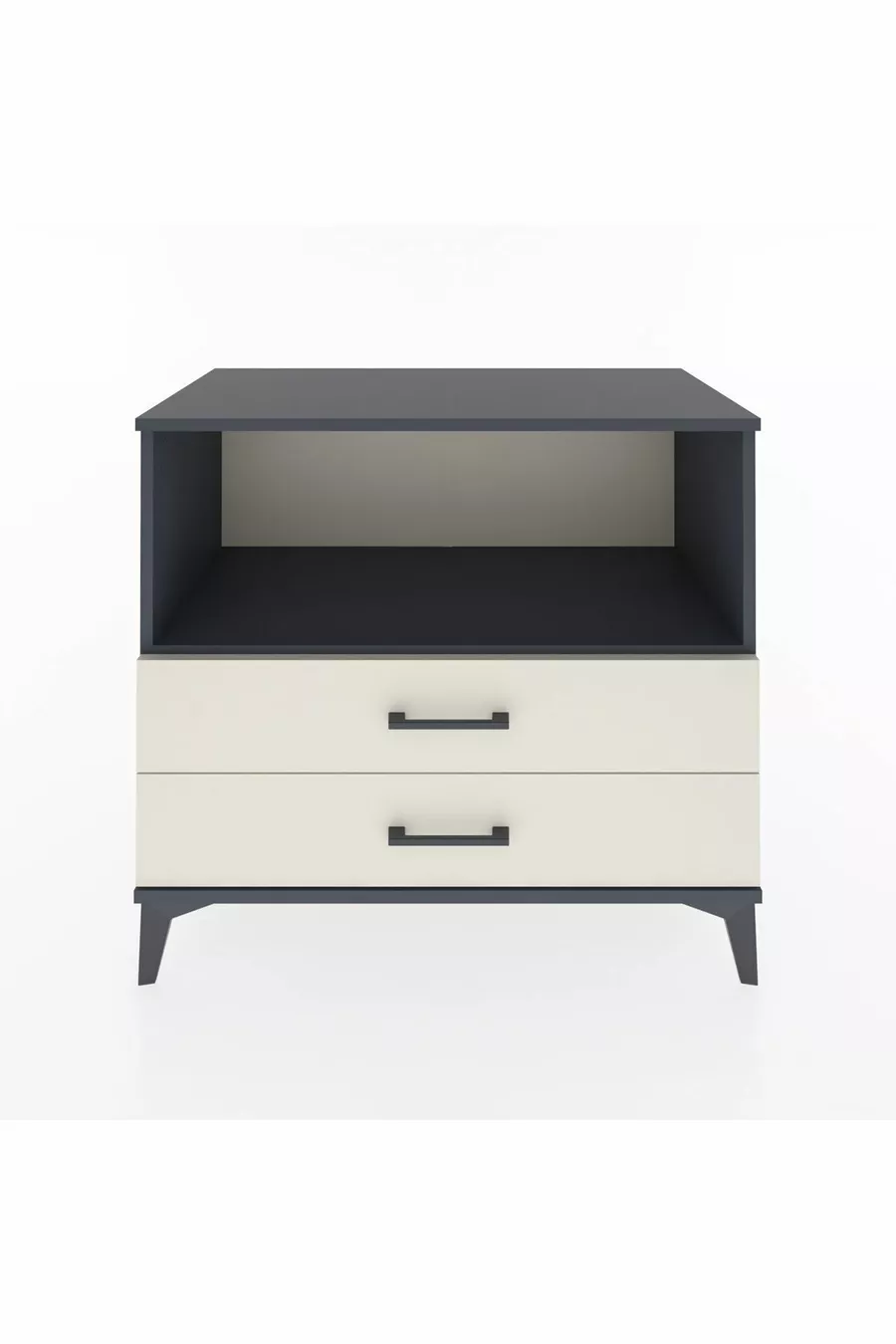 Hyperion Dresser Single Shelf 2 Drawers Anthracite-Agate