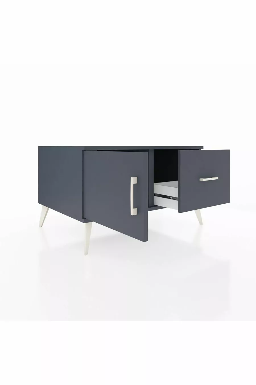 Kronos Dresser Single Shelf Single Drawer Single Door Anthracite-Anthracite