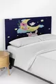 Marineblauwe Beddengoedhoes met Schattig Diermotief voor Bedbodem en Hoofdbord